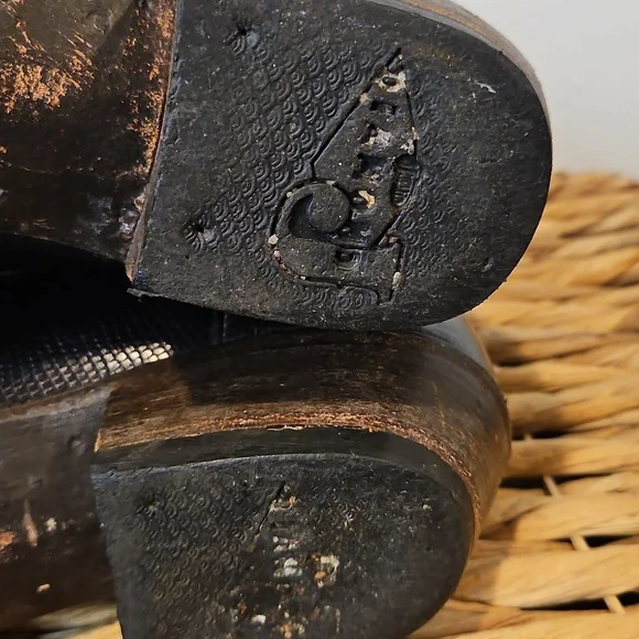 Vintage Diamond J Leather Mens Western Cowboy Boots Sz. 8 EE Wide - Picture 8 of 16